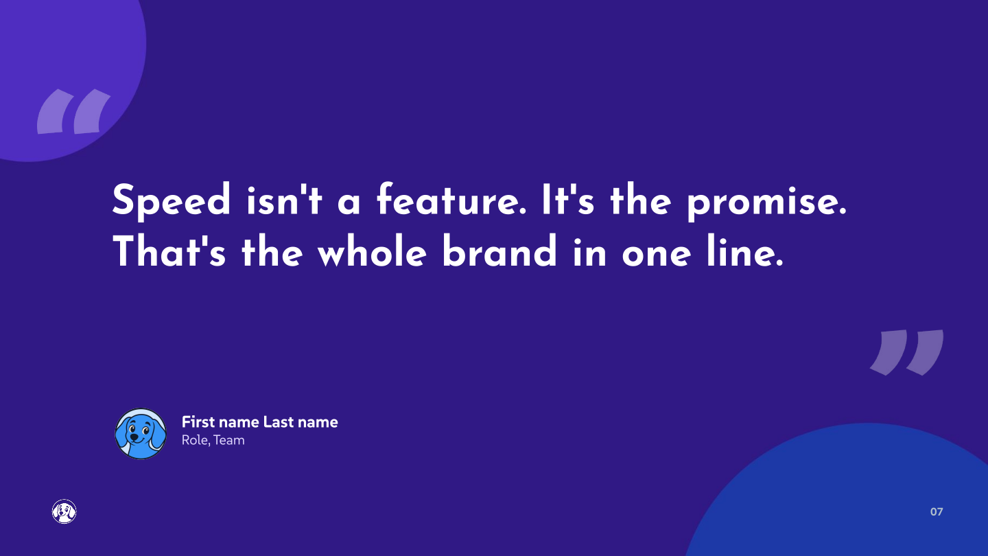 Pull-quote slide
