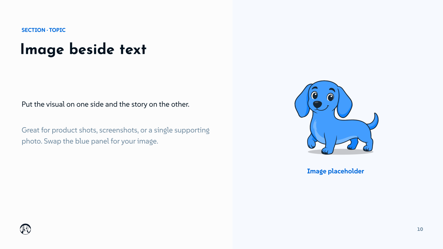 Image beside text