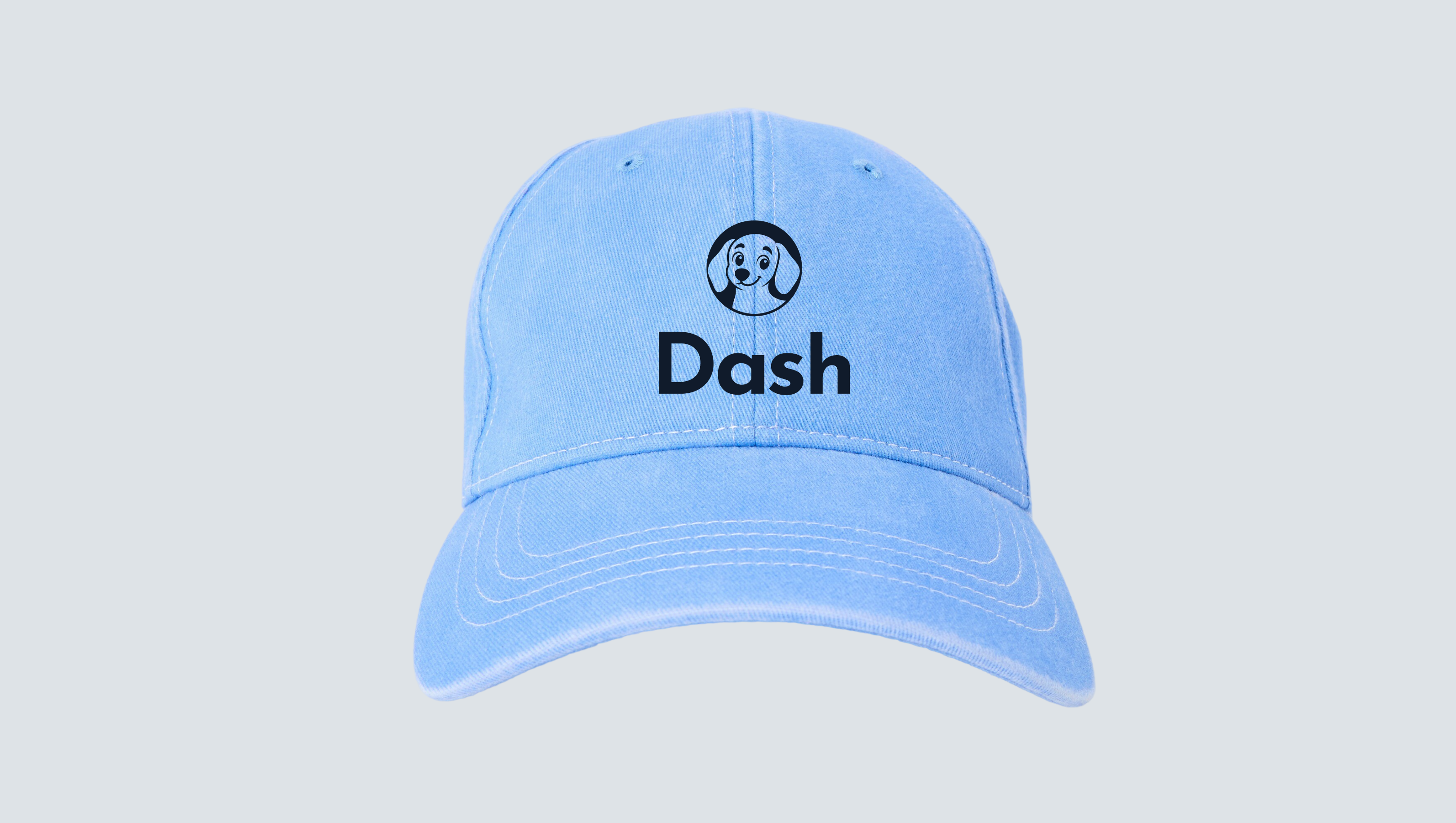 Blue cap with logo
