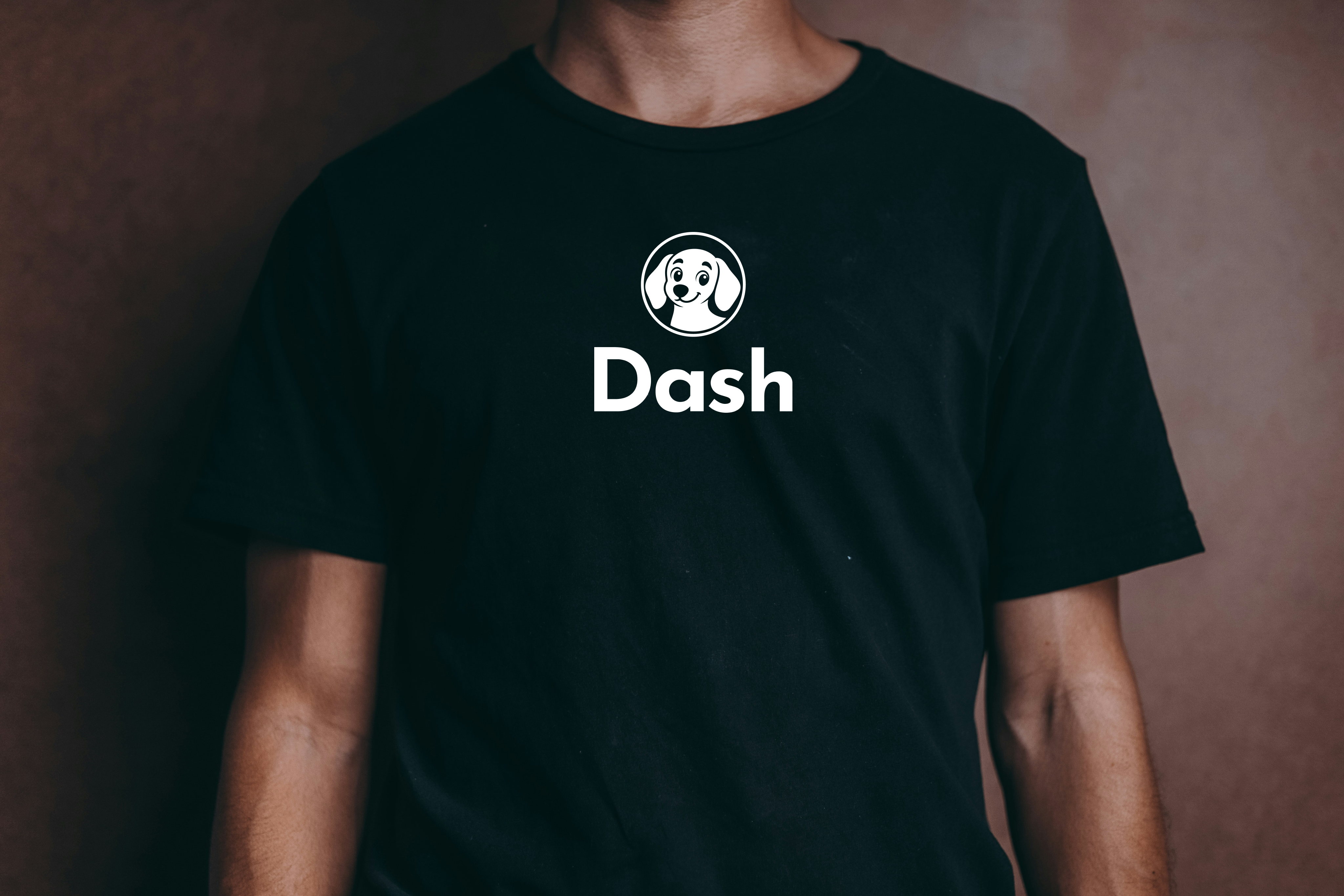 Black t-shirt, large logo