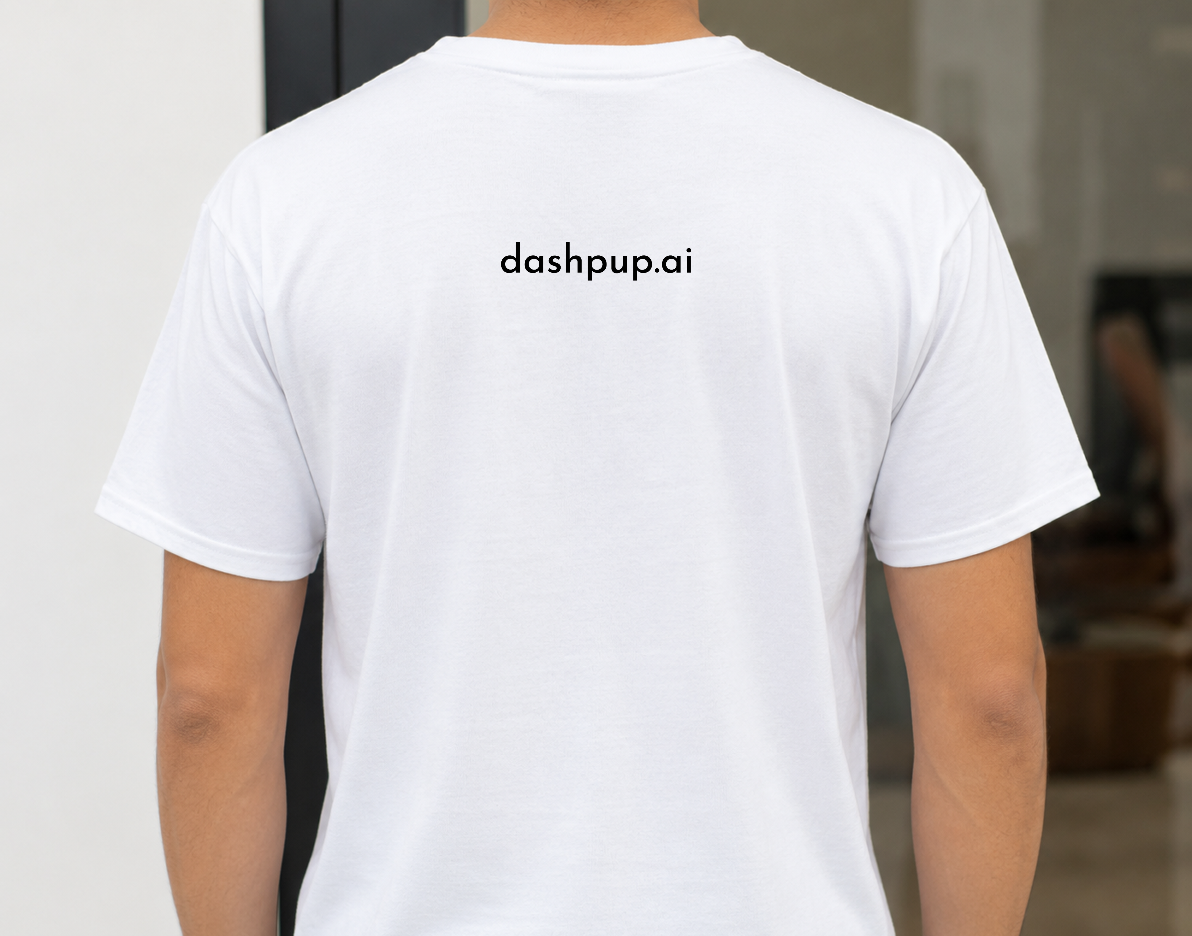 White t-shirt: Dash does it. — back